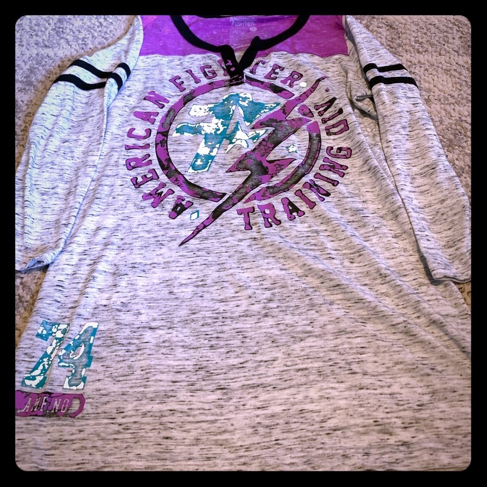 Woman’s 3/4 sleeve American Fighter